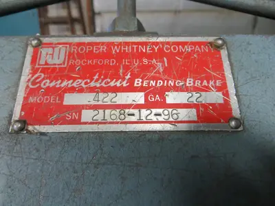 22 Ga. x 4 ft Roper Whitney Connecticut Bench Brake and 18" Lockformer Manual Cleatbender - Steel Stand made by previous Owner