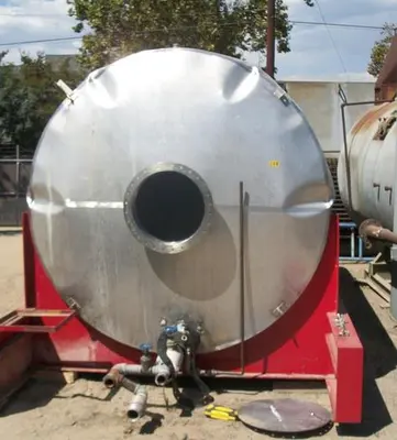 Tank, 5,000 Gallon, S/st, Horiz, 88" x 16', Coils, #S741361