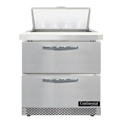 Continental SW32N8-FB-D 32" Sandwich/salad Prep Table W/ Refrigerated Base, 115v