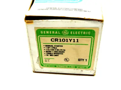 NEW GENERAL ELECTRIC CR101Y11 MANUAL STARTER