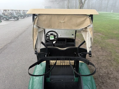 (1) 2017 E-Z-Go golf cart with a Kawasaki gas engine, model 625111G01, includes canopy, ball cover, ...
