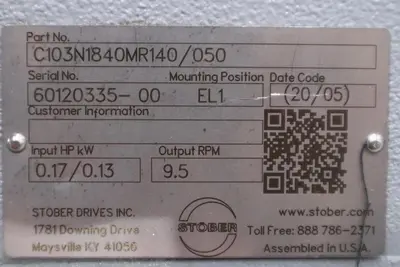 Stober C103N1840MR140/050 Inline Gearbox - STOCK GF619