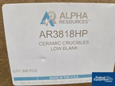 USED Alpha Resources LLC Alpha Resources Ceramic Crucibles, Model AR3818HP