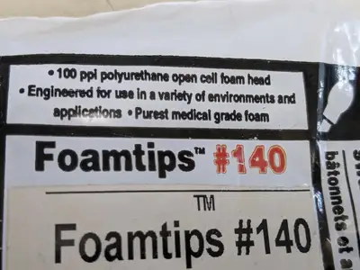 USED CHEMTRONICS FOAMTIPS #140 PKG OF 50