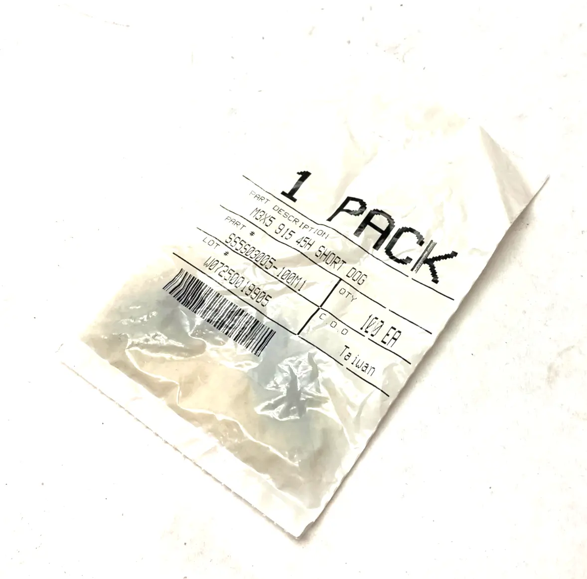 SS5S03005-100M1 | Short Dog Set Screw M3X5 915 45H PKG OF 100 - New