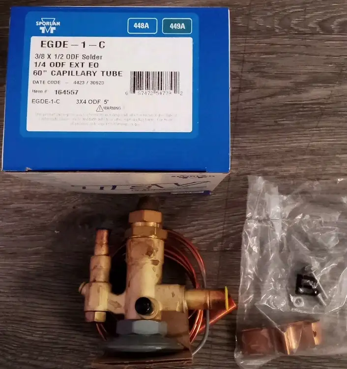 Used Sporlan Sporlan thermostatic expansion valve Edge -1-C PN(164557) Chiller & Refrigeration Parts US | Infinity wholesale & Supply LLC #1305716