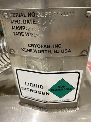Used Cryofab CL 80/CLPB 80 LN2 Cryogenics Michigan US | Maverick Industrial Sales #1391797