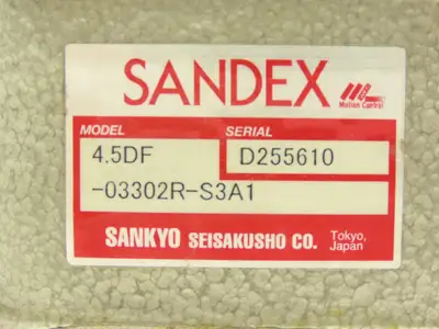 Sankyo Sandex 4.5DF-03302R-S3A1 Rotary Indexing Drive 85mm OD Dual Input