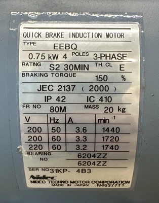 NEW Nidec EEBQ QBFD-M008