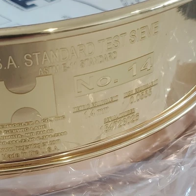 NEW U.S.A. Standard Test Sieve 8"-FH-BR-BR-US-#14