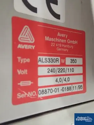 USED Avery Avery Syringe Labeler, Model ALS-330R S/S Construction