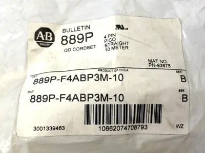 New | in-Stock Allen-Bradley Ser. B Double Ended Cordset Straight M12 M to F 10m Cable & Wire Michigan US | Maverick Industrial Sales #1401530