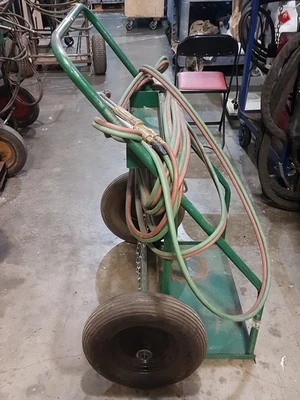 Victor Cutting Torch Head acy/oxy  with cart and hoses