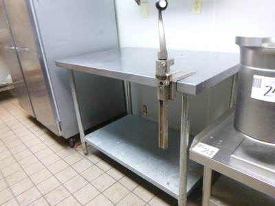 Stainless Steel Table with Can Opener