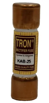 LOT OF 10 NEW BUSSMANN KAB-25 RECTIFIER FUSES 25A KAB25