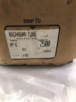 Michigan Tube HP-6 3/4″ Red Rubber End Caps/Plugs -NIB of Approx. 2500
