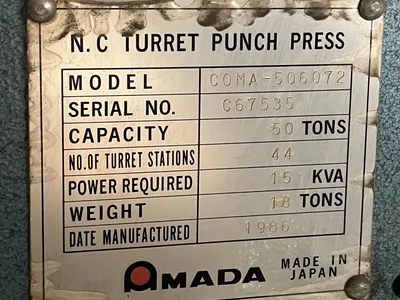 USED 1986 AMADA COMA 567