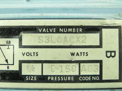 Skinner S3L0ACX2 Pneumatic Directional Control Hand Lever Valve 5/2 Pos 150 PSI
