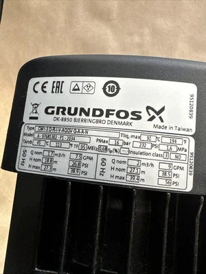 NEW Grundfos CM1-3 D-R-I-V-AQQV G-A-A-N