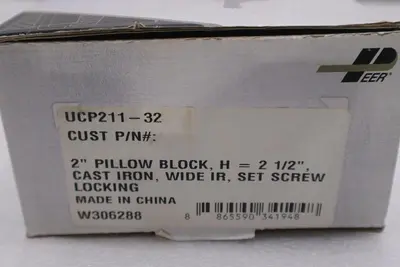 NEW OPEN BOX Peer UCP211-32 , 2 1/2" Pillow Block Ball Bearing STOCK 813-D