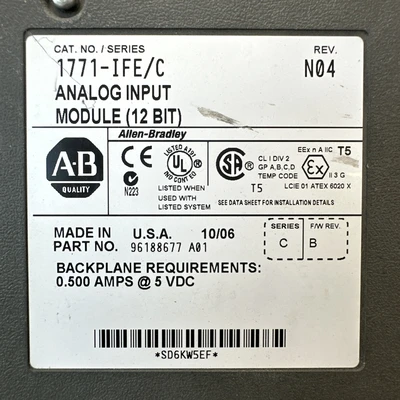 USED Allen-Bradley 1771-IFE/C