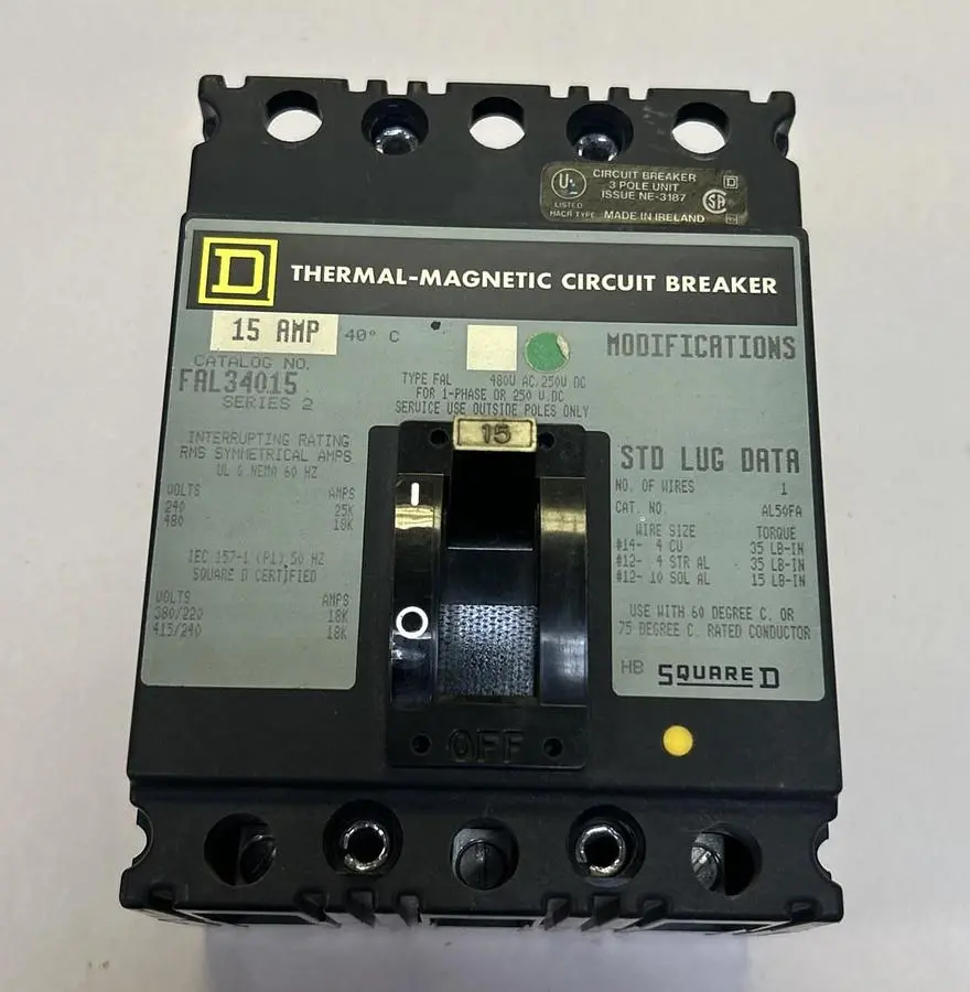 Used SQUARE D FAL34015 Miscellaneous Equipment (Electrical & Power) Ohio US | Surplus Asset Holdings #1240243