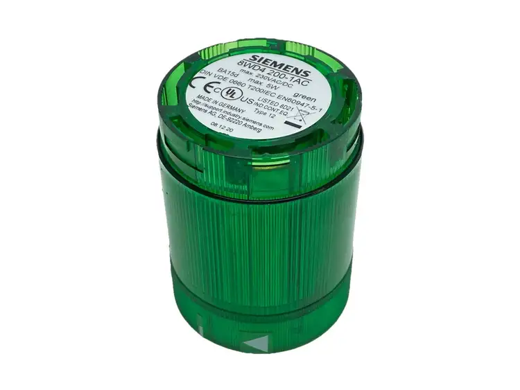 Used SIEMENS 50MM STEADY STACK LIGHT ELEMENT GREEN 12-230V AC/DC Light Source Equipment Michigan US | Maverick Industrial Sales #1089099