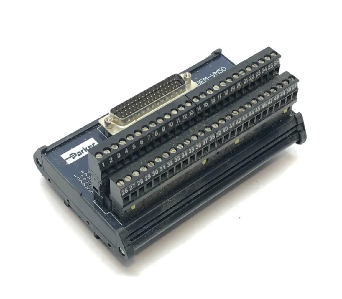 USED PARKER GEMINI DRIVE 50-PIN BREAKOUT MODULE, SCREW TERMINALS