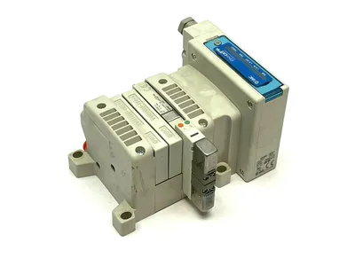 VV5QC11-03N3SDA-S | SMC  Manifold Base w/ VQC1400N-51 Solenoid - Used