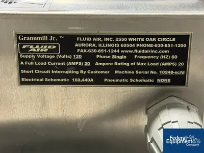 Used Fluid Air _UNKNOWN_ Pulverizers & Hammermills Ohio US | Federal Equipment Company #1337787