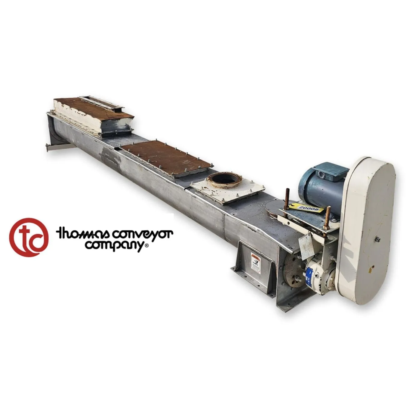Used 9" dia. Stainless Steel Thomas Conveyor Co Screw Auger Conveyor - 11'-6"L