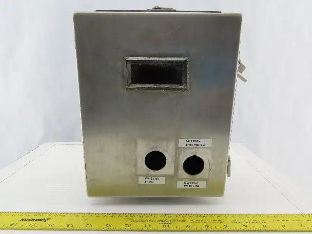 Hoffman Wall Mount Electrical Enclosure JIC 10"x 8"x 4" Stainless Steel