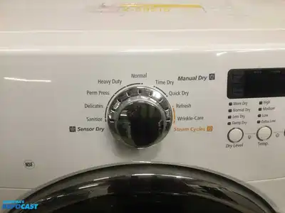 USED SAMSUNG FRONT LOAD WASHER AND ELECTRIC  STEAM DRYER SET ENERGY STAR HIGH EFFICIENCY