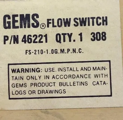 New | in-Stock GEMS FS-210 Relays & Switches | Surplus Asset Holdings #1205631