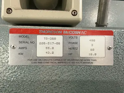 Used THORESON MCCOSH INC TD360 Misc Plastics Equipment Ohio US | HGR 24 #1518029