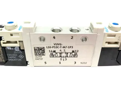 USED FESTO AIR PILOT CONTROL SOLENOID VALVE 5/3 CLOSED, 566476