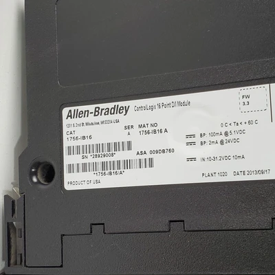 Used Allen-Bradley 1756-IB16 Misc Industrial Equipment California US | American Industrial Supply Co. #1377168