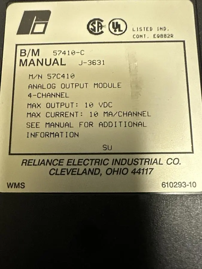 Used RELIANCE ELECTRIC 57C410 Input / Output Modules | Surplus Asset Holdings #1205819