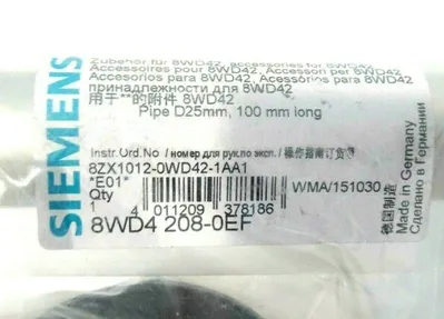 NEW SIEMENS 8WD4 208-0EF METAL TUBE AND MOUNTING BASE 8WD42080EF