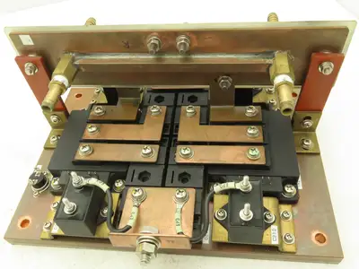 Water Cooling Block Solid Copper Base CPUs Resistors 1/4"NPT Fittings 2 Circuits