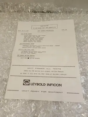 INFICON IG3 VACUUM GAUGE