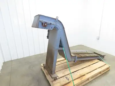 Turbo Chip Conveyor 16"W x 60" Infeed 40-43" Discharge Height  *No Drive*