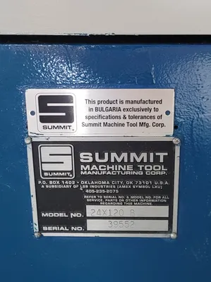Used 2012 SUMMIT 24X120B Engine Lathes Kentucky US | Machinery Central #1228867