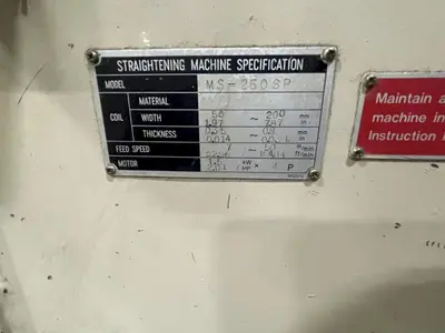 5500 LB X 7.87" X .031" MATSUMOTO FEED LINE
