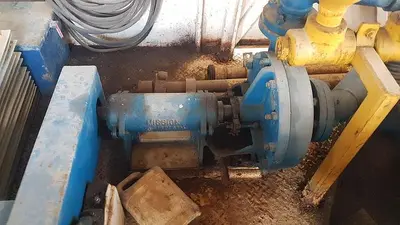 USED NATIONAL JWS-300L 4X5 TRIPLEX WELL SERVICING REVERSING MUD PUMP PACKAGE