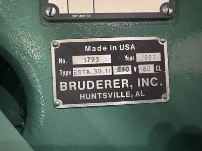 USED 1983 BRUDERER BSTA 30II