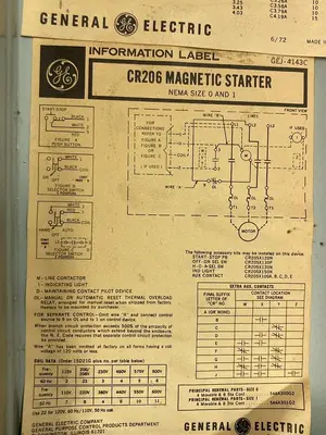 Used GE CR206B1 Starters | Surplus Asset Holdings #1205088