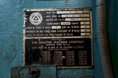 USED 1969 MINSTER E2-300-72-42