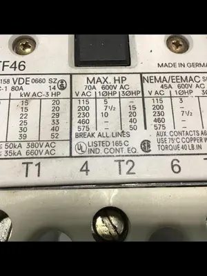 USED SIEMENS 3TF46