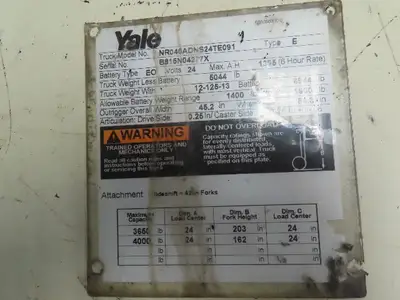 Vickers EPM2-WB-20 Hydraulic Valve off Yale NR040ADNS24TE091 Electric Forklift
